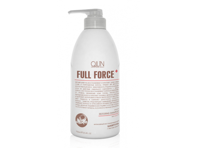Купить OLLIN Full Force Шампунь интенсивный восстанавливающий с маслом кокоса 750мл