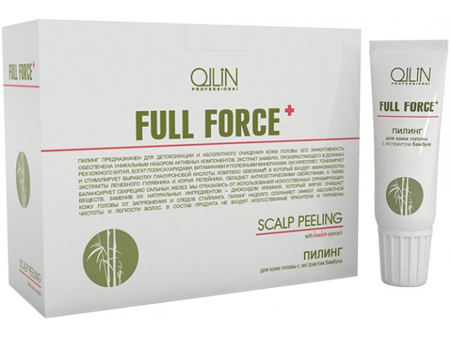 Купить OLLIN Full Force Пилинг для кожи головы с экстрактом бамбука 10шт х15 мл