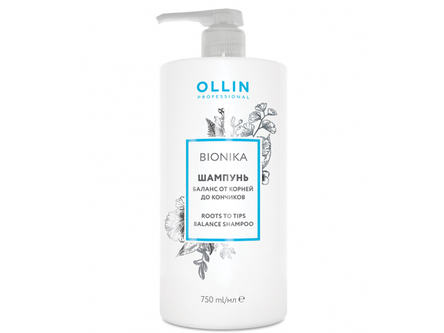 Купить OLLIN BioNika Баланс от корней до кончиков Шампунь 750мл.