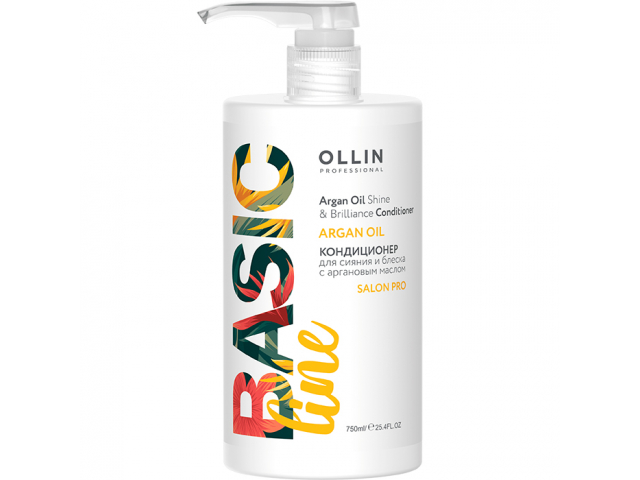 Купить OLLIN Basic Line Кондиционер для сияния и блеска с аргановым маслом 750 мл
