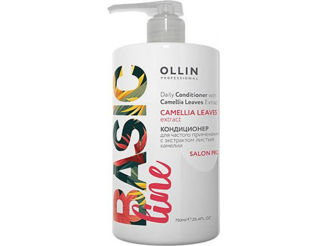 Купить OLLIN Basic Line Кондиционер для частого применения с экстрактом листьев камелии 750 мл