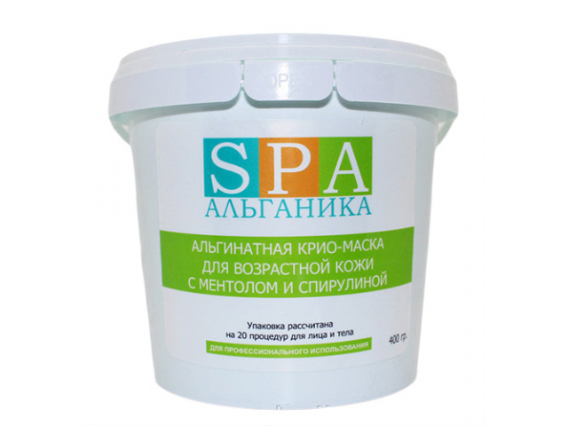 Купить SPA-АЛЬГАНИКА Крио-маска альгинатная для возрастной кожи (ментол+спирулина) 400гр