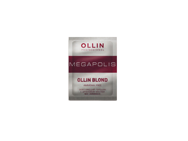 Купить OLLIN MEGAPOLIS Blond Осветляющий порошок с аргановым маслом б/аммиака 30г