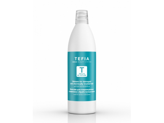 Купить TEFIA Treats by Nature Бальзам для поврежденных  волос с маслом арганы и макадамии 1000мл