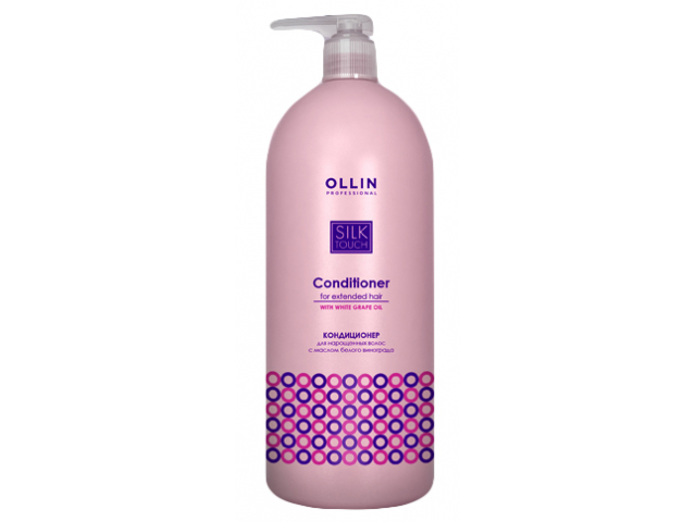Купить OLLIN Silk Touch Кондиционер для наращенных волос с маслом белого винограда 1000 мл