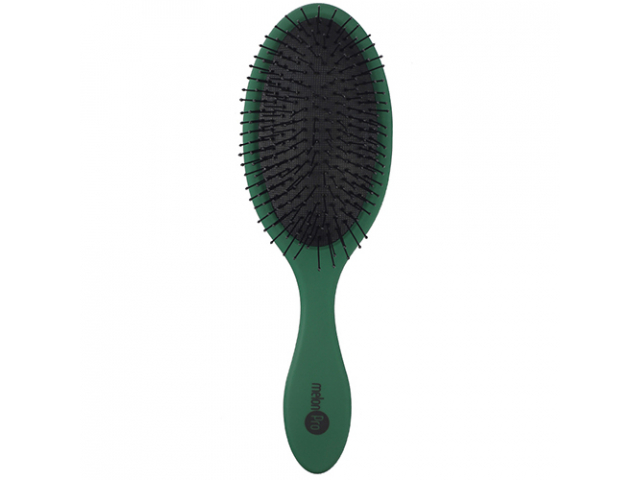 Купить MELON PRO Щетка для волос массажная, 100% нейлон, 11-рядов, овал, темно-зеленая 224*70мм
