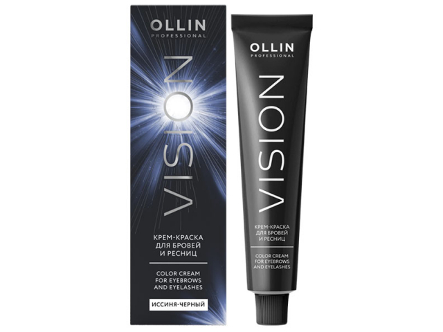 Купить OLLIN Vision Крем-краска для бровей и ресниц иссиня-черный 20мл.