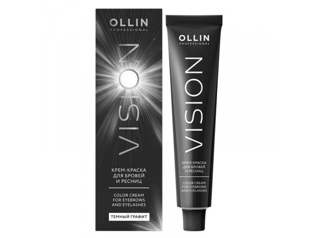 Купить OLLIN Vision Крем-краска для бровей и ресниц темный графит  20мл.