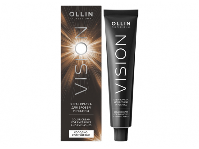 Купить OLLIN Vision Крем-краска для бровей и ресниц холодно-коричневый 20мл.
