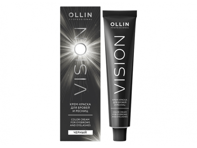 Купить OLLIN Vision Крем-краска для бровей и ресниц черный 20мл.
