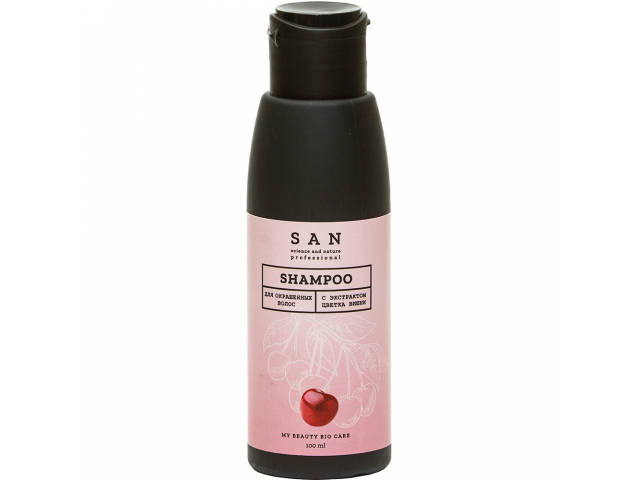 Купить SAN Professional Шампунь для окрашенных волос с экстрактом цветка вишни 100мл