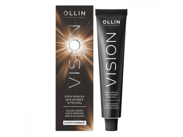 Купить OLLIN Vision Крем-краска для бровей и ресниц коричневый 20мл