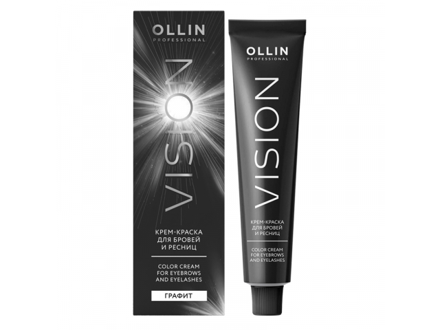 Купить OLLIN Vision Крем-краска для бровей и ресниц графит 20мл