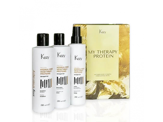 Купить KEZY MT Protein Набор (шампунь 250мл + маска-филлер 250мл + мультифункциональный крем)