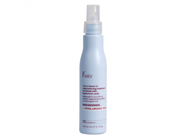 Купить KEZY I am MACADAMIA + HYALURONIC ACID Восстанавливающий несмываемый амино-крем 150мл